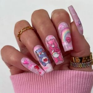 Care Bears Fake Nails Set 24pc Long